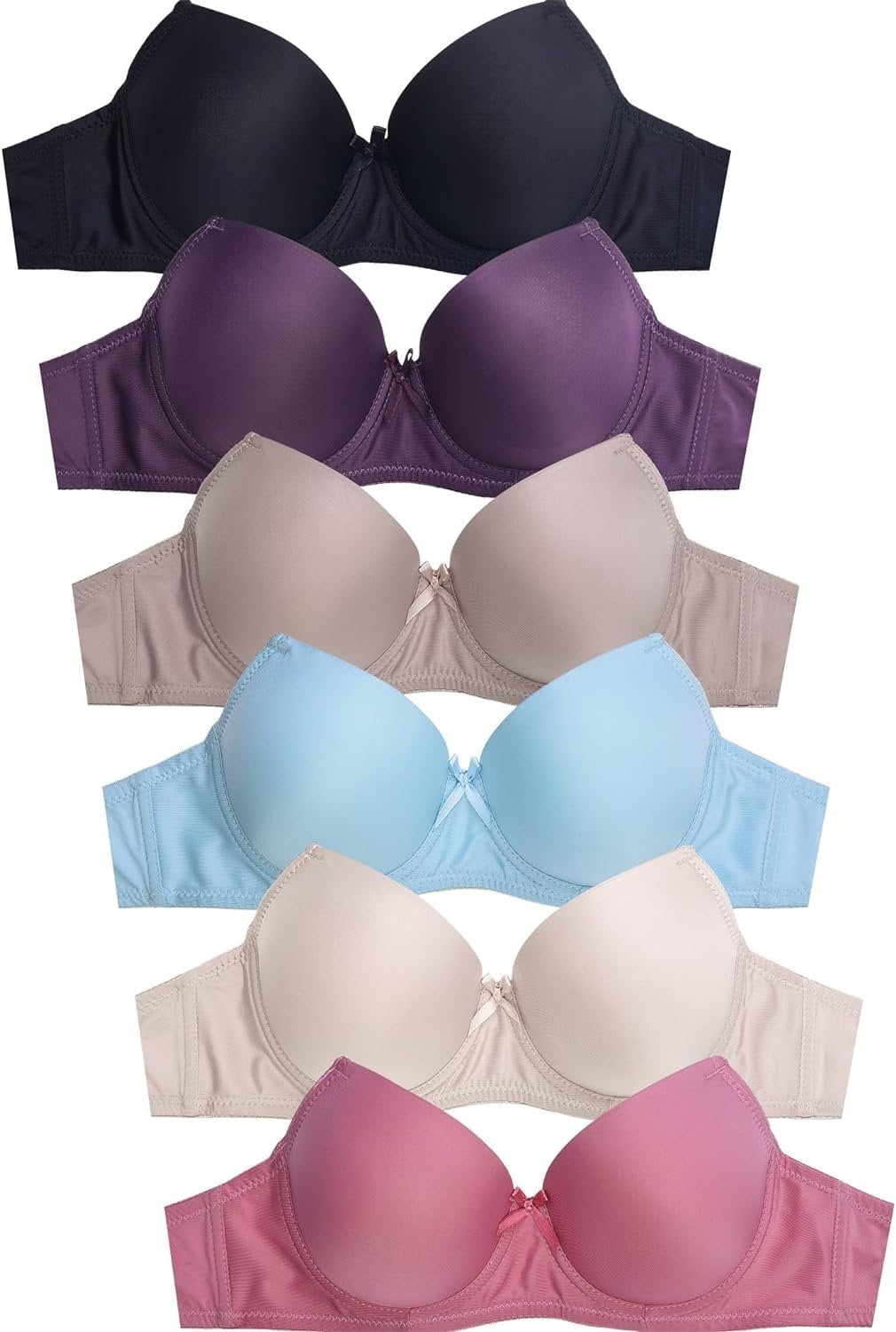 Mamia Women's Laced & Lace Trimmed Bras Packs of 6 - Various Styles 36DD,  161L