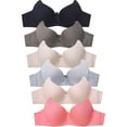 thumbnail image 1 of Mamia Women's Basic Lace/Plain Lace Bras Pack of 6- Various Styles Pansy2, 38C, 1 of 3