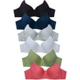 thumbnail image 1 of Mamia Women's Basic Plain Bras, Pack of 6 4500P4, 38C, 1 of 3