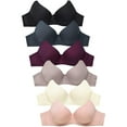 thumbnail image 1 of Mamia Women's Basic Plain Bras Packs of 6-34B-Desire, 1 of 7
