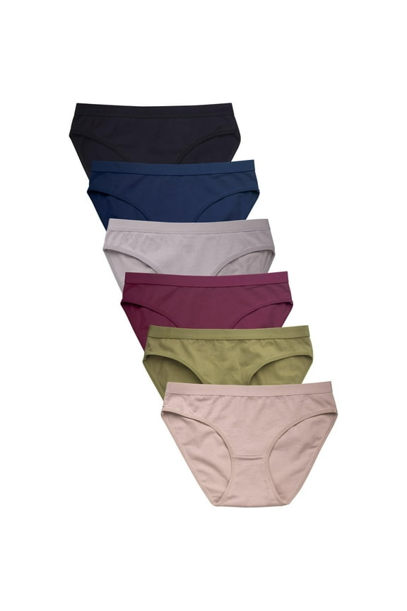 Women's Soft Breathable Cotton Bikini Brief Panties, Pack of 6 M, LP1362CK7