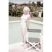 Mamie Van Doren 24x36 Poster in bikini by pool