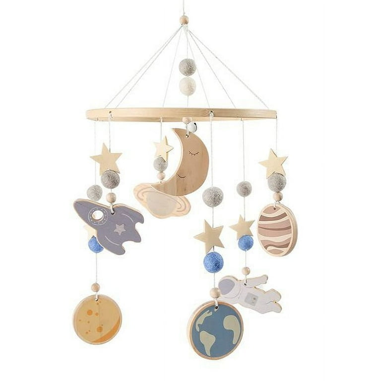 Mamimami Home Handmade Wooden Baby Mobile, Blue Space - Walmart.com