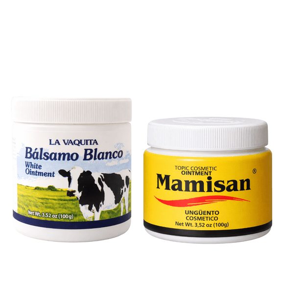 Mamisan & La Vaquita White Ointment 2-Pack | Topical Cosmetic Ointments | Skin Care Moisturizing Balm | 3.52 oz Each