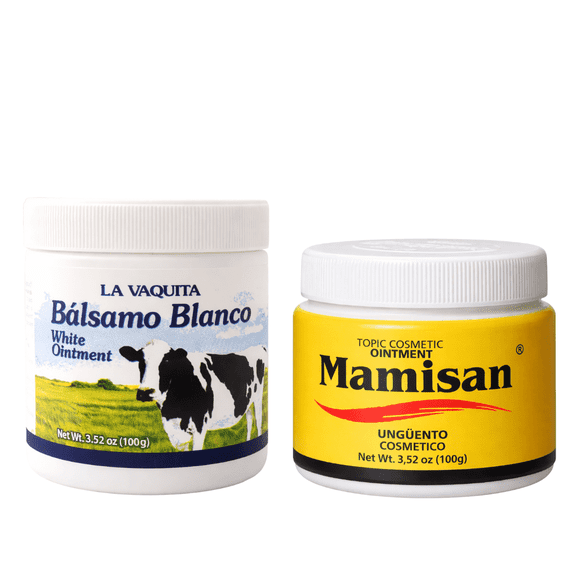 Mamisan & La Vaquita White Ointment 2-Pack | Topical Cosmetic Ointments | Skin Care Moisturizing Balm | 3.52 oz Each