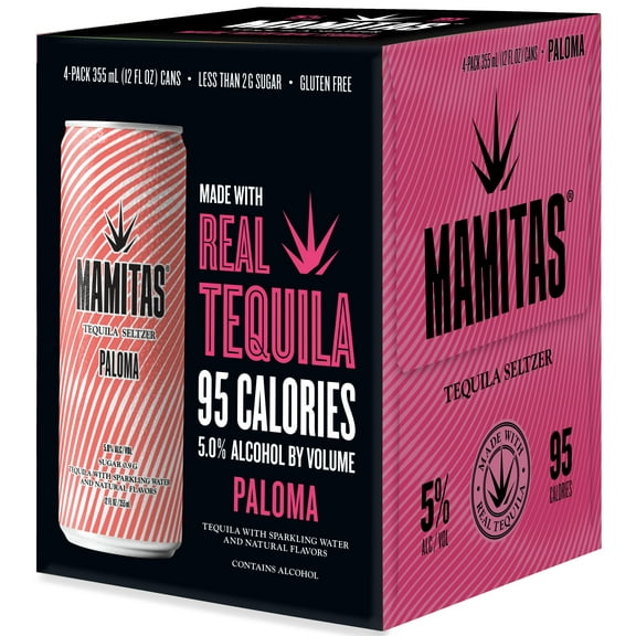 Mamitas Tequila Seltzer Paloma, 5% ABV, 4/12 Can