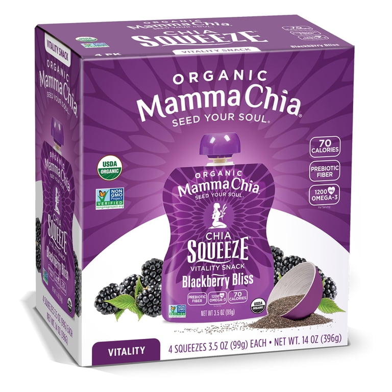 ブラックシリカ+ゲルマニウム、ＢＭパッチ、ブラッドマーマ、粒パッチ160粒セット Mamma Chia Organic Blackberry Bliss, Fruit & Veggie Infused Chia