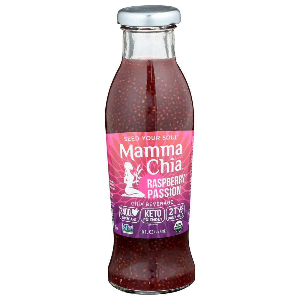 mama-c♥️ Mamma Chia Organic Raspberry Passion Beverage, 10 Oz, Pack of 12
