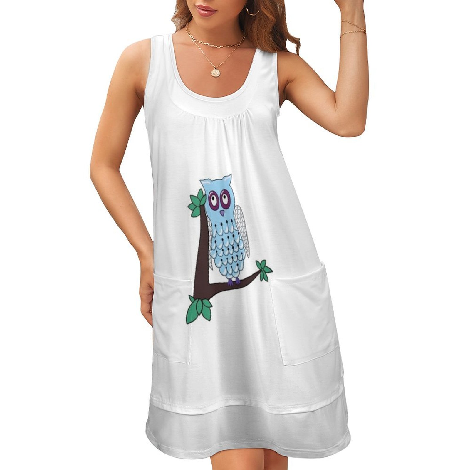Mamma Mia 2- Owl Dress Sleeveless U-Neck Fake Two Piece Dress dress summer Bride dresses - Walmart.com Mamma Mia 2- Owl Dress Sleeveless U-Neck Fake Two Piece Dress dress summer Bride dresses - Walmart.com
