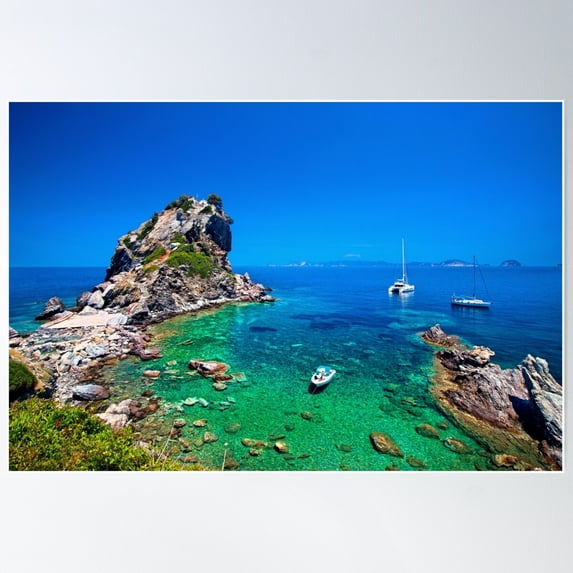 Mamma Mia Scenery Poster Wall Art, Modern Wall Decor For Living Room Bedroom, 12x18 UNFRAMED