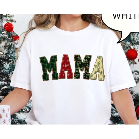 Mamma T-Shirt, Tree Plaid Mama Shirt, Mama, Mom Shirt