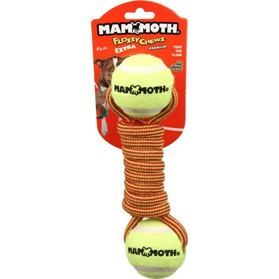 Mammoth Flossy Chews Extra Premium Twister Bone with 2 Tennis Ball 1 ea