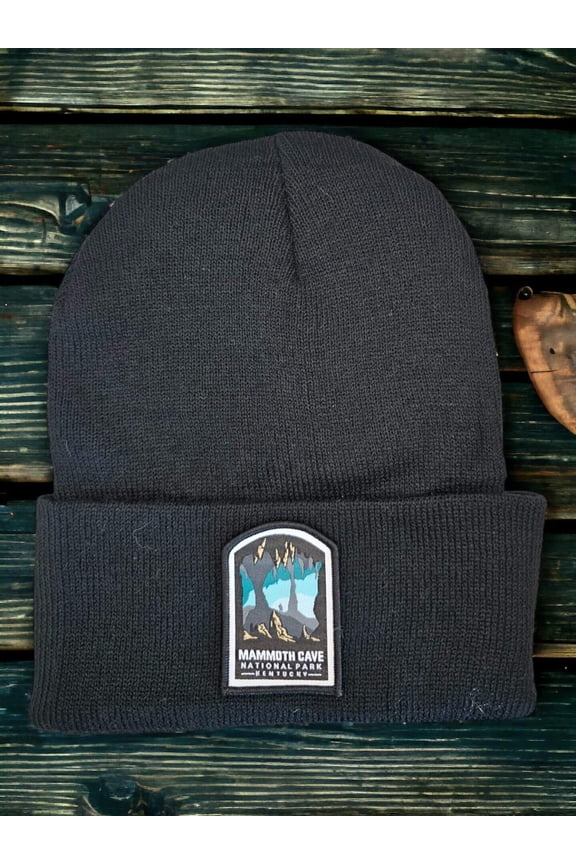 Mammoth Cave National Park Beanie - Kentucky Adventure Souvenir Winter Hat - Black