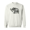 thumbnail image 1 of Mammoth Extinct Animal Sweatshirt Men -Image by Shutterstock, Male 5X-Large, 1 of 4