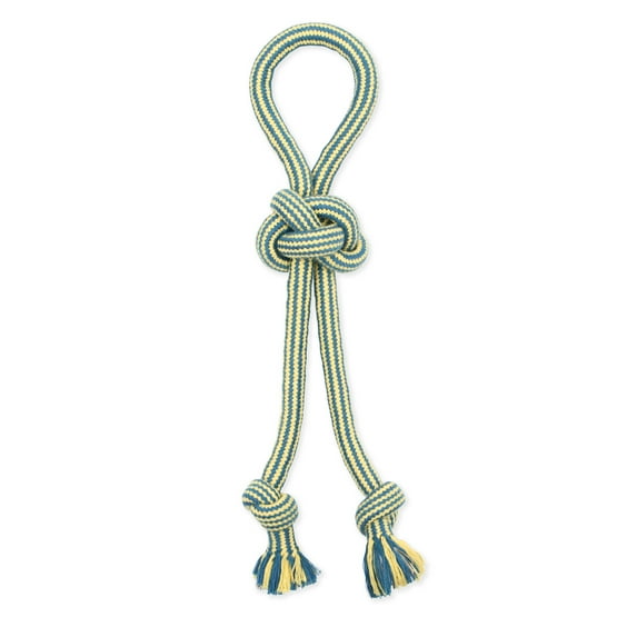 Mammoth Flossy Chews 18" Extra Double-Tug Cotton-blend Chew Dog Toy with Loop Handle, Asst Colors