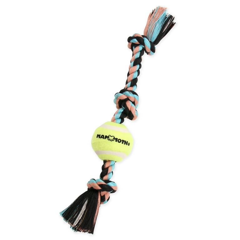 Mammoth Flossy Chews Cottonblend Knot Tug Rope Dog Toy with Mini