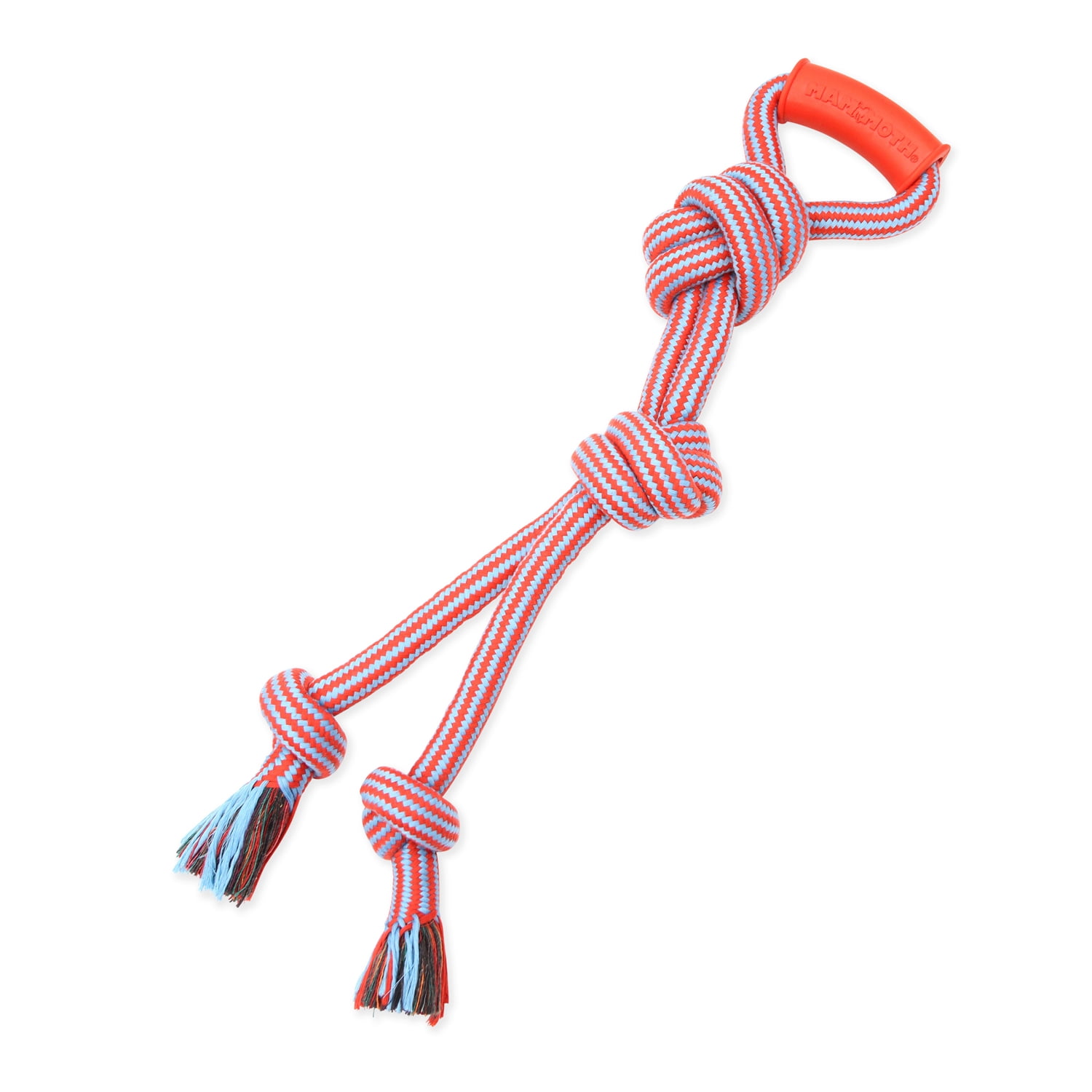 Mammoth Flossy Chews Extra Twin Dog Tug Toy with Handle, Large, 24"