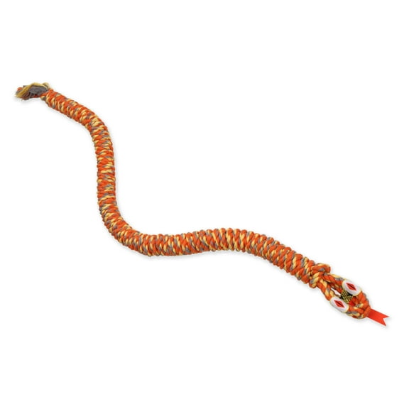 Mammoth Flossy Chews SnakeBiter Cottonblend Rope Dog Toy, Medium, 34", Assorted Colors