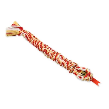 Mammoth Flossy Chews SnakeBiter Shorty Cottonblend Rope Dog Toy, 18”, Assorted Colors