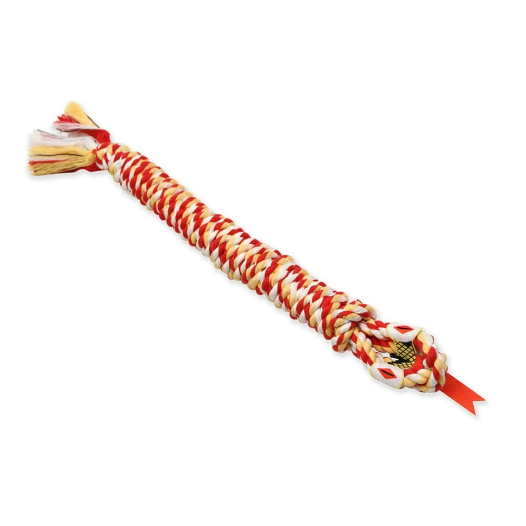 Mammoth Flossy Chews Snakebiter Colored Rope Toy Mammoth Flossy Chews Snakebiter Colored Rope Toy