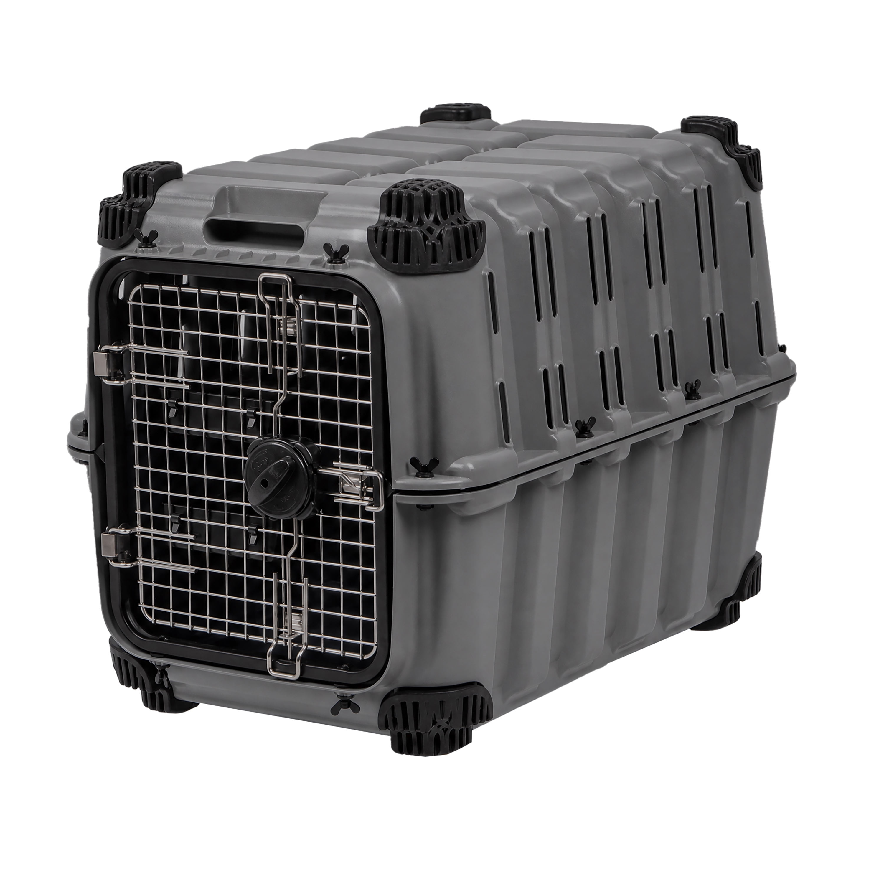 Mammoth Guardian Strong and Durable 32-inch Plastic Dog Kennel, Gray