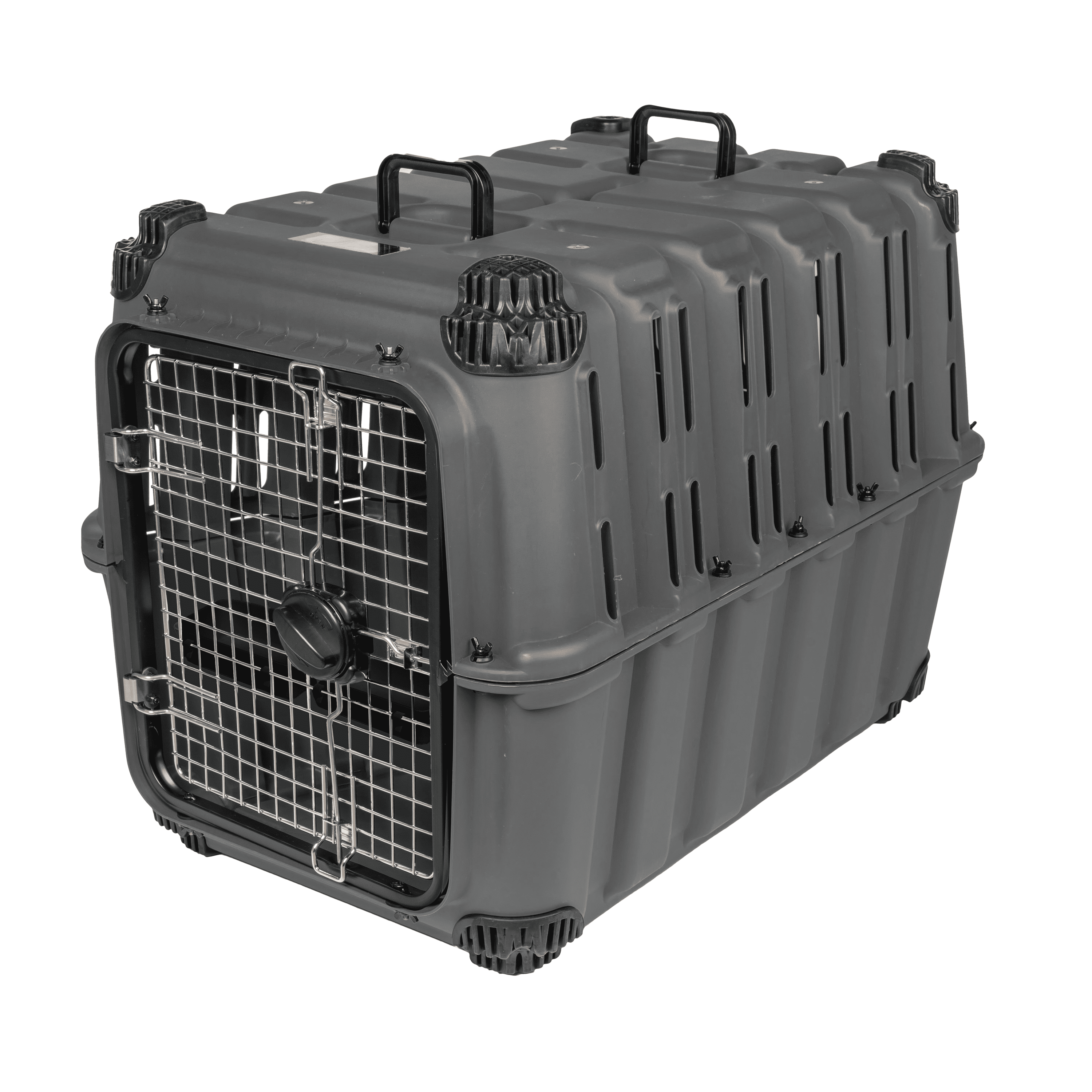 Mammoth Guardian Strong and Durable 36 inch Plastic Dog Kennel, Gray