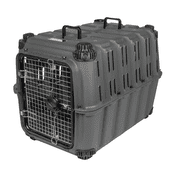 Mammoth Guardian Strong and Durable 36 inch Plastic Dog Kennel, Gray