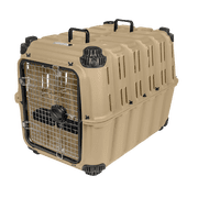 Mammoth Guardian Strong and Durable 36 inch Plastic Dog Kennel, Tan