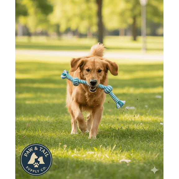 Mammoth Pet Extra Fresh 2 Knot Rope Bone 9" Mint Dental Floss Dog Toy