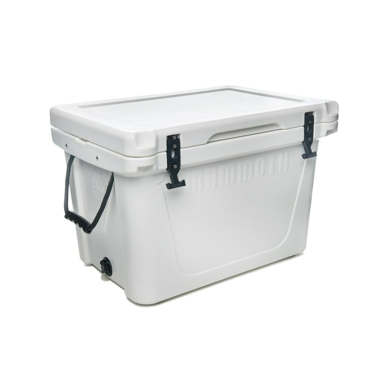 ITOPFOX Heavy-Duty Wheels 65 qt. White Chest Cooler with Bottle