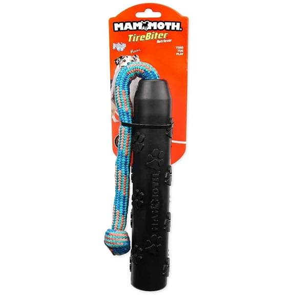 Mammoth TireBiter II Paw Retriver with Rope [Dog Rope and Tug Toys, New Dog Supplies, Mammoth, Dog Supplies] 1 count