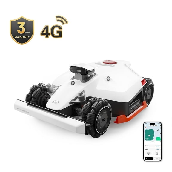 Mammotion LUBA 2 AWD 3000X Robotic Lawn Mower - Climbs 80% Slopes,With 4G,Wire-Free Reception 0.75, Max 0.9 Acre Coverage, 1.0"-2.7" Adjustable Cutting Height
