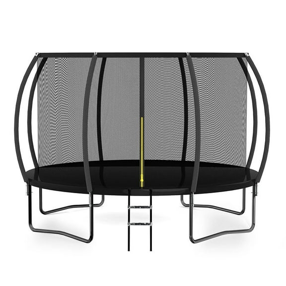 MammyGol Trampoline 8FT 12FT 14FT , Recreational Trampolines with Enclosure Net and Ladder, Outdoor Trampoline for Kids and Adults