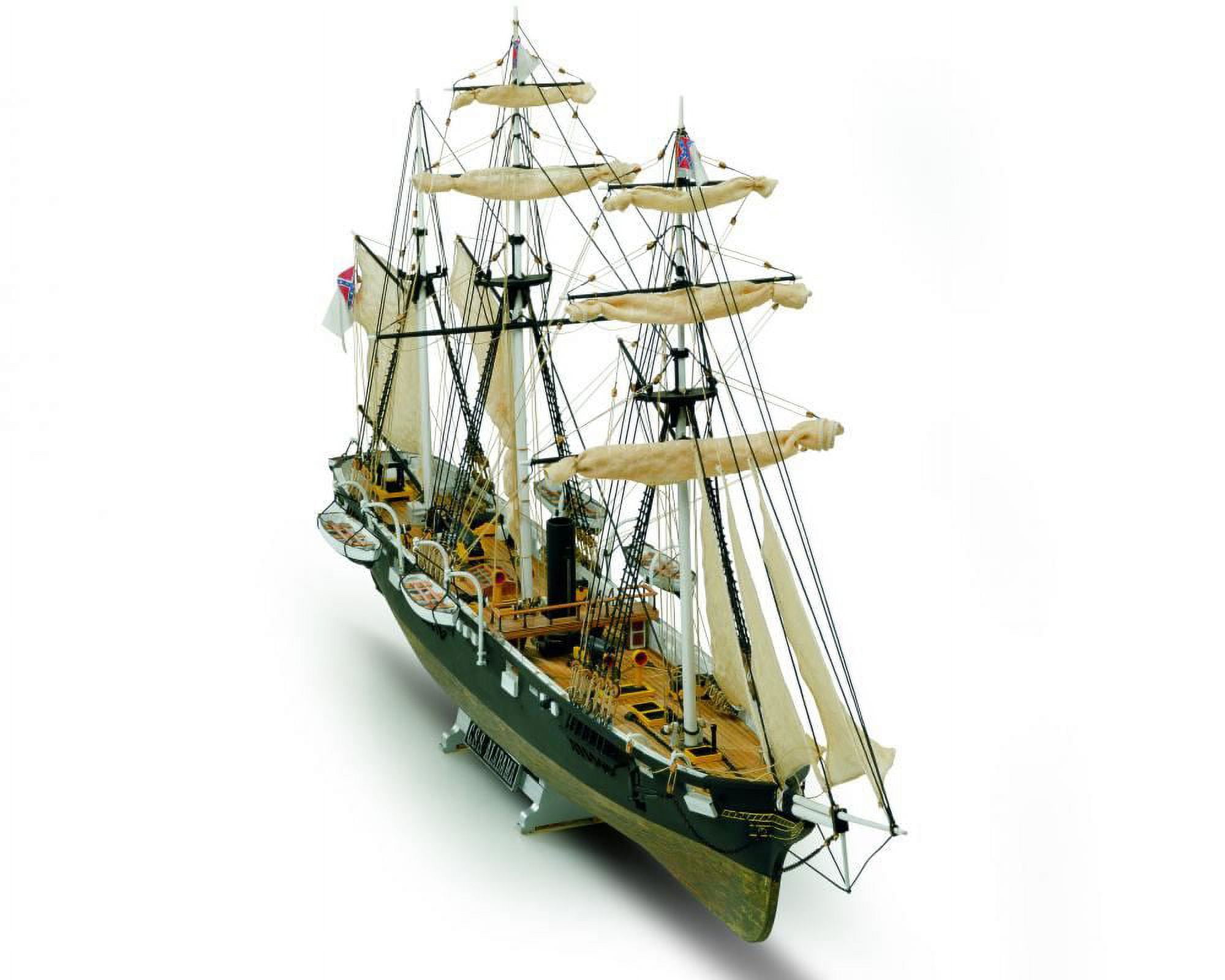 Mamoli CSS Alabama Plank on Bulkhead Ship Model Kit, 1/120 Scale