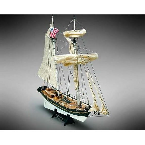Mamoli MV55 -Alert - Wood Plank-On-Frame Ship Model Kit - Length: 428 mm (17"), Height: 500 mm (20") Scale 1/45