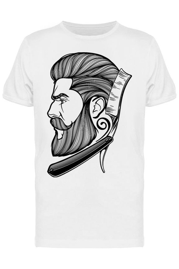 Man And A Razor T-Shirt Men -Image by Shutterstock, Male XX-Large