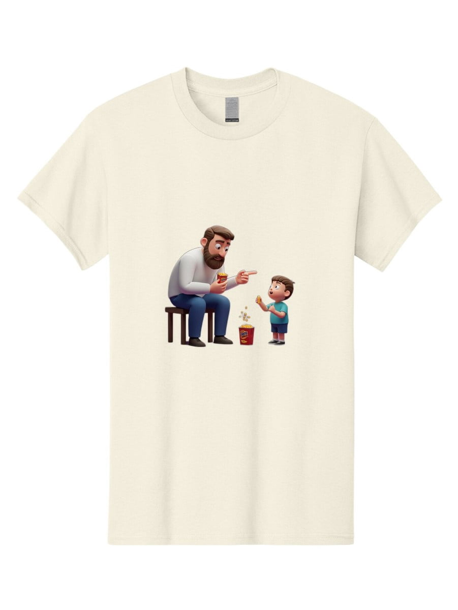 Man And Boy With Popcorn Mens Summer T-Shirt - Walmart.com