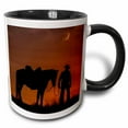 thumbnail image 1 of 3drose, Man and His Horse, 15oz Two-tone Black Mug, 1 of 6