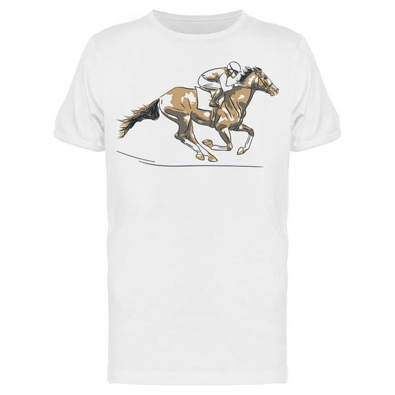 Man And Horse Riding T-Shirt Men -Image by Shutterstock, Male Medium