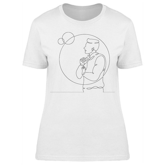 Man And The Planets T-Shirt Women -Image by Shutterstock, Female Large