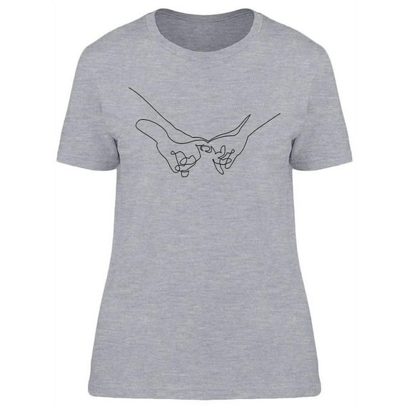 Man And Woman Holding Fingers T-Shirt Women -Image by Shutterstock, Female Medium