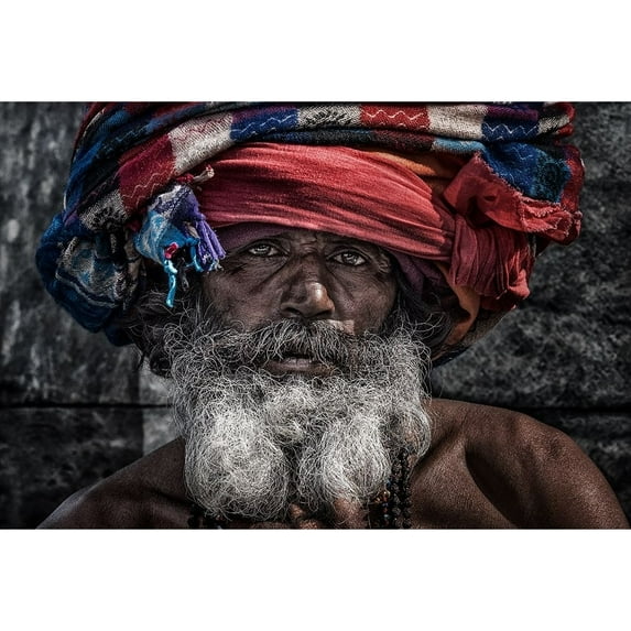 Man At The Pashupatinath Temple - Kathmandu Poster Print - Joxe Inazio Kuesta