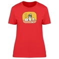thumbnail image 1 of Man At The Pc And Cute Kittens T-Shirt Women -Image by Shutterstock, Female XX-Large, 1 of 2