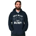 thumbnail image 1 of Man Behind The Bump Baby Announcement Hoodie Hooded Sweatshirt Men Brisco Brands M, 1 of 6