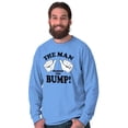 thumbnail image 1 of Man Behind The Bump Baby Announcement Men's Long Sleeve Tee T Shirt Brisco Brands 2X, 1 of 6