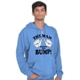 thumbnail image 1 of Man Behind The Bump Baby Announcement Zip Hoodie Sweatshirt Men Brisco Brands X, 1 of 6
