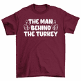thumbnail image 1 of Man Behind The Turkey Cook Chef Thanksgiving Dinner Men's T-Shirt, 1 of 2