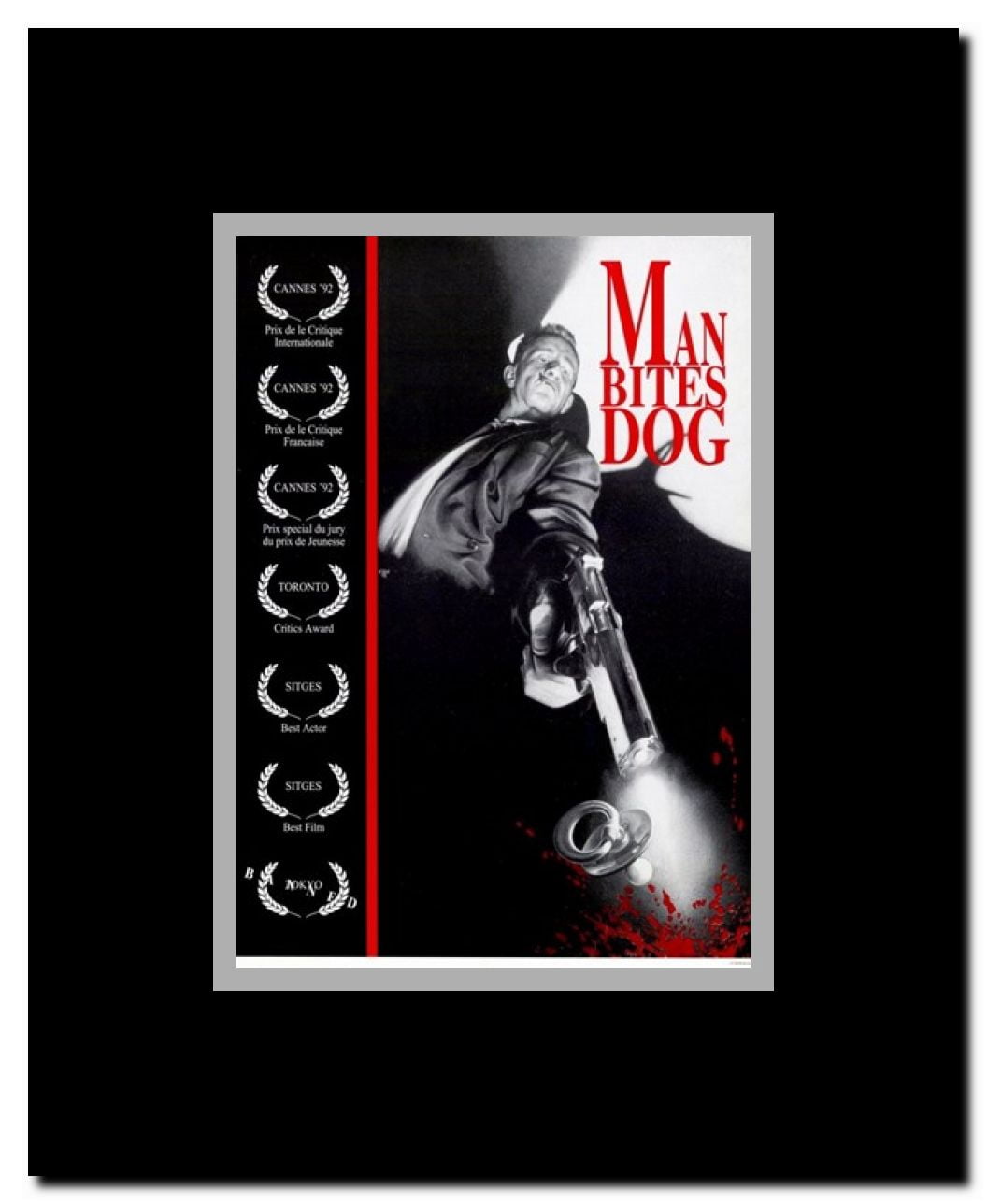 Man Bites Dog Framed Movie Poster