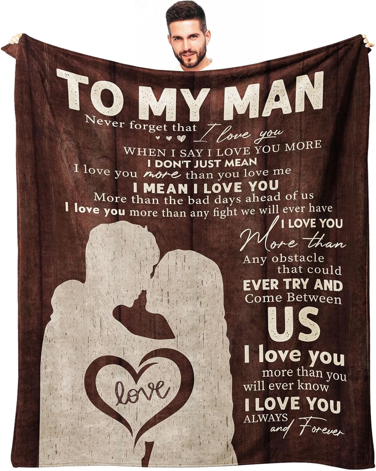 To My Man Blanket 60" X 50", Birthday Gifts For Boyfriend