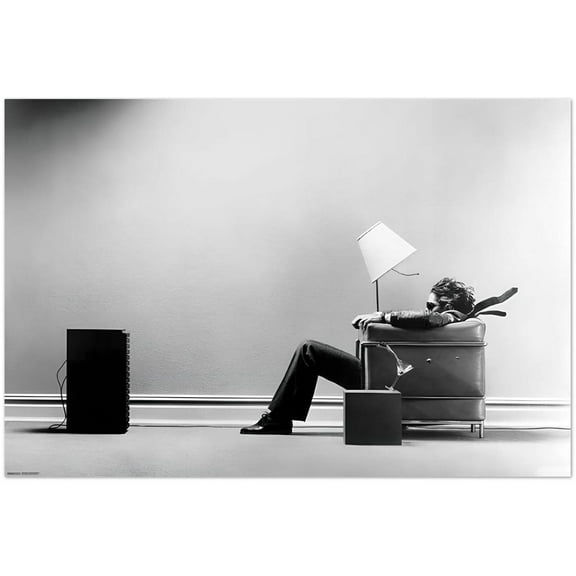 Man Blown Away By Sound 1980S #2226, Stretched Canvas Size 12x18